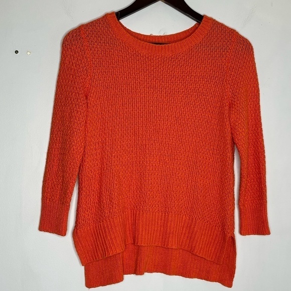 Lauren Ralph Lauren Sweaters - Lauren Ralph Lauren Size Small Orange Knit Coastal Acrylic Sweater